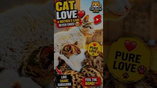 🐱 Mother Cat’s Endless Love ❤️ Protecting Her Babies | Pure Cat Bond 🥹 | Cat meow area #shorts