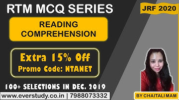 RTM Series | Lecture 26 | Reading Comprehension | UGC Net Paper 1