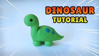 🔴DIY how to make MINIATURE DINOSAUR - Easy Polymer Clay and Fondant  cakes Tutorial