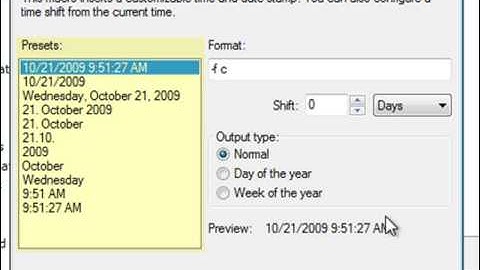 Insert time stamp and date stamp with a hotkey