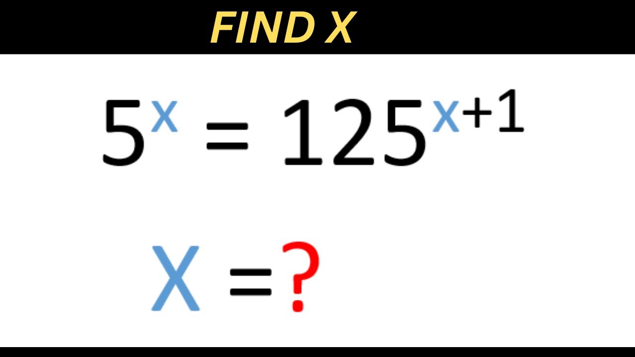 Solving for x in exponential equation - Algebra and Precalculus - YouTube