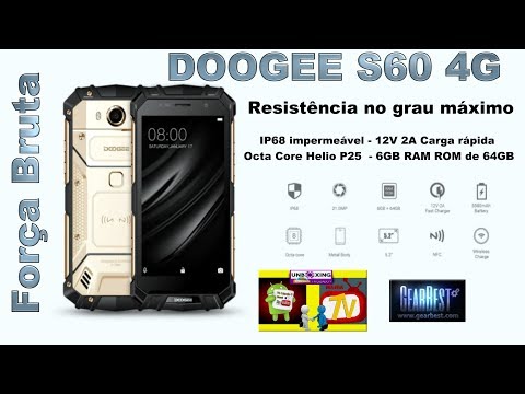DOOGEE S60 4G-Octa Core Helio P25-IP68 impermeável-6GB RAM ROM de 64GB-Câmera:8.0MP + 21.0MP