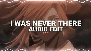 i was never there - the weeknd [edit audio]