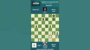 Recap: Speed Chess Championship( SCC ) 2024 Round 1:  Jan Krzysztof Duda vs Arjun Erigasi Game 22