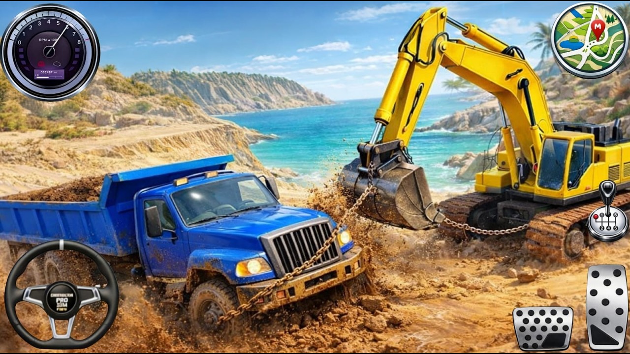 JCB Excavator Loading Simulator 3D - Highway City Road Builder Construction 2023 - Android Gameplay