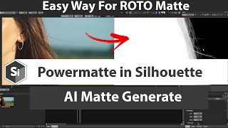 AI Roto || How to Use PowerMatte Node In Silhouette || Rotomation Tutorial ||