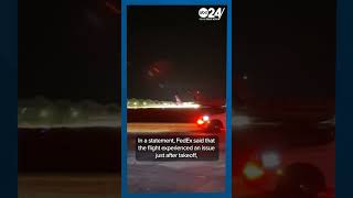 CHECK THIS OUT: A FedEx flight from Chattanooga to Memphis made an emergency crash landing #shorts