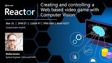 Creating and controlling a Web based video game with Computer Vision