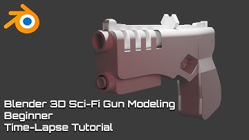 low  Poly Sci-Fi Gun #blender  Game Asset Modeling #timelapse Lapse (#beginners  Friendly)