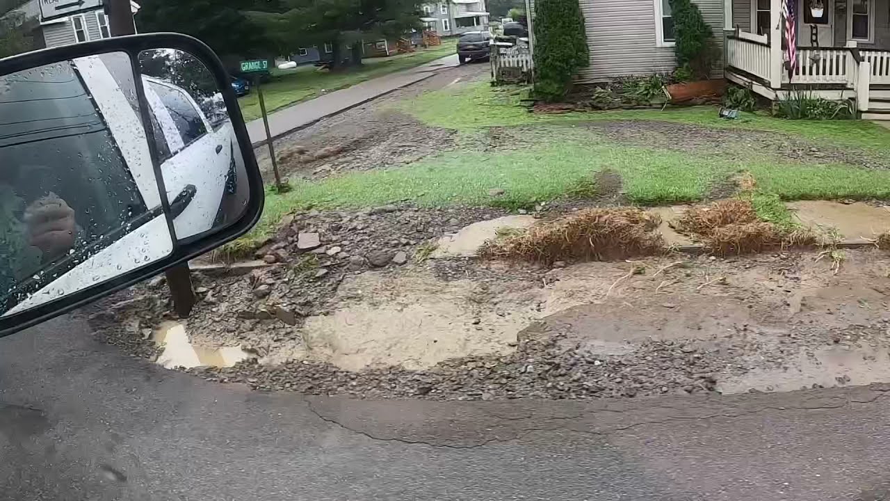 8/19/21 Flooding in South Canisteo, Cameron and Jasper New York. YouTube