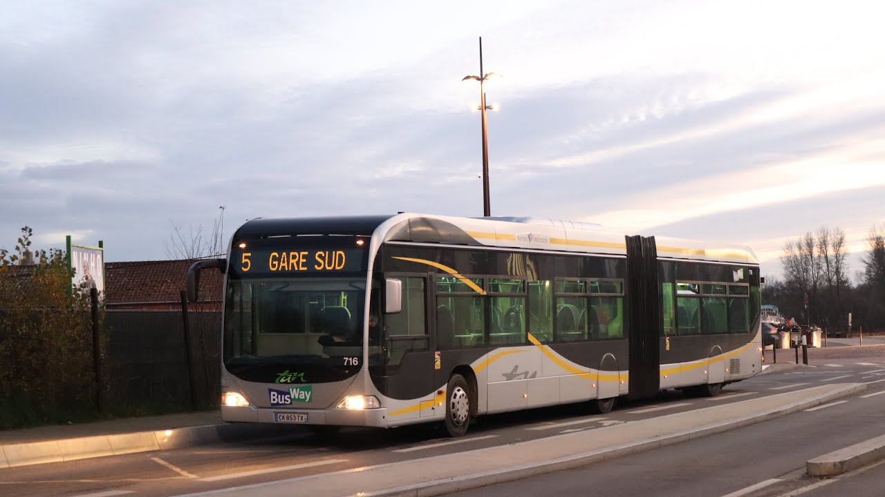 Mercedes Citaro G GNV BHNS n°716 | ligne 5 Quai des Antilles - Ile de Nantes | Réseau TAN | Nantes