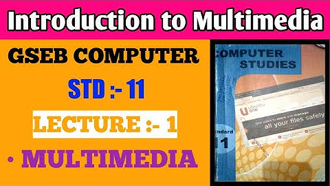 INTRODUCTION TO MULTIMEDIA COMPUTER 11 GSEB BOARD LECTURE 1 | MULTIMEDIA|