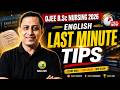 OJEE B.Sc Nursing 2026 English || Last Minute Tips 🔥 || Score Max in Final Revision