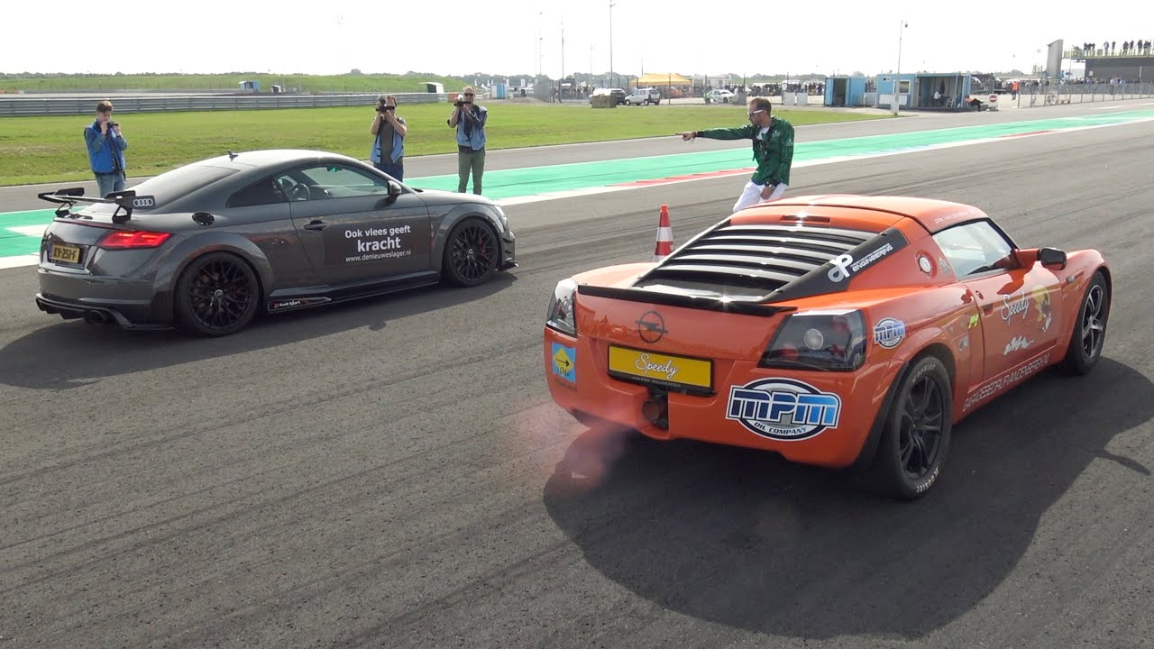 520HP Opel Speedster Turbo Rocket vs. 680HP Audi TT-RS Performance!