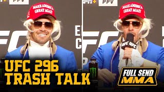 BEST TRASH TALK MOMENTS FROM UFC 296 PRESS CONFERENCE (HILARIOUS)