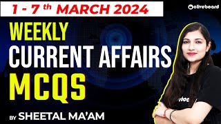 1st Mar - 7th Mar 2024 Weekly Current Affairs Mcqs | Weekly Current Affairs for Banking Exam 2024