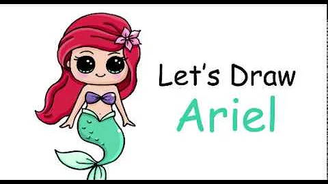 How to Draw Mermaid Ariel Cute and Easy