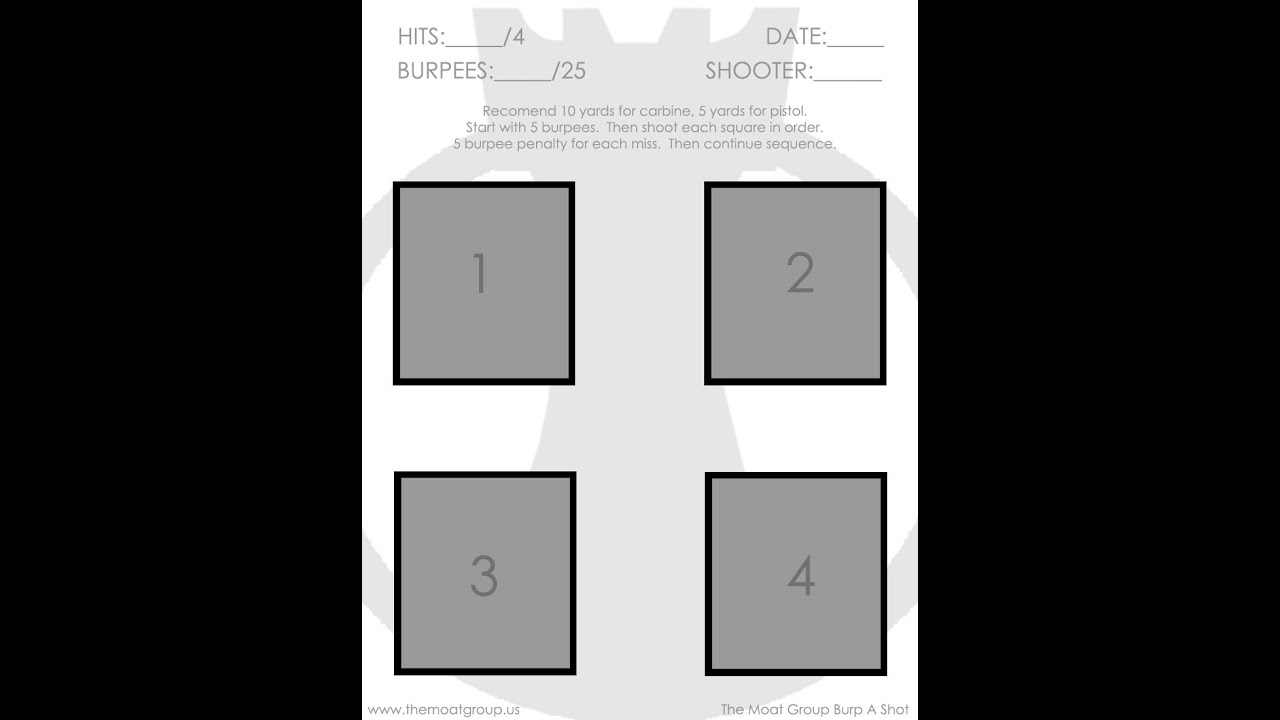 tmg burp a shot target drill pistol or carbine youtube