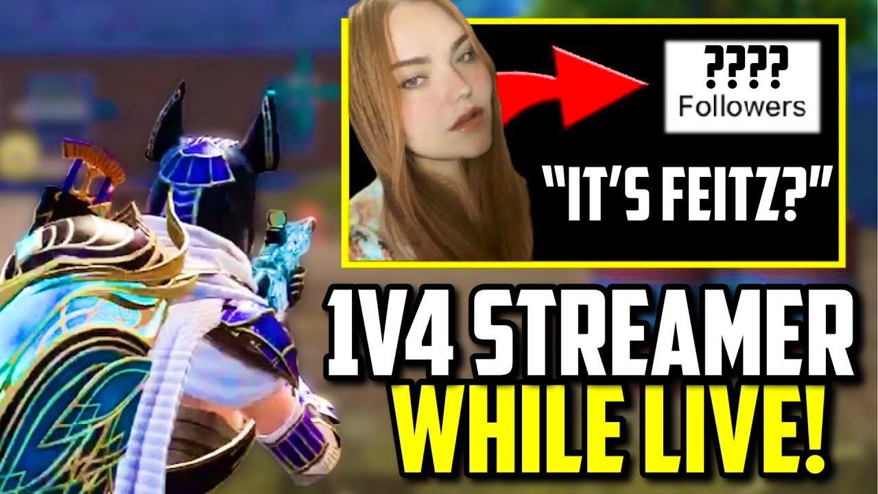 FEITZ WIPED STREAMERS SQUAD WHILE SHE WAS LIVE!! | PUBG Mobile