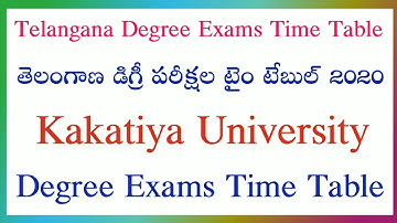 ts degree exam date 2020 - KU | KU degree exams 2020 time table | Telangana Degree exams 2020 dates