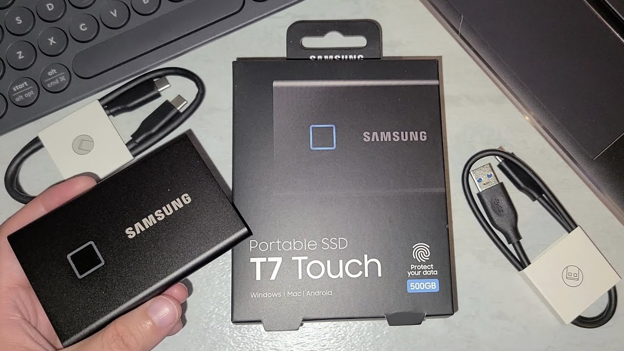 Samsung Portable SSD T7 Touch Unboxing + Setup