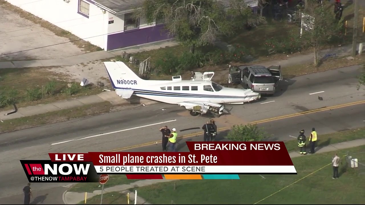 Image result for Plane crash  St Petersburg road   Florida