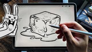 How to draw melting ice cube 🧊