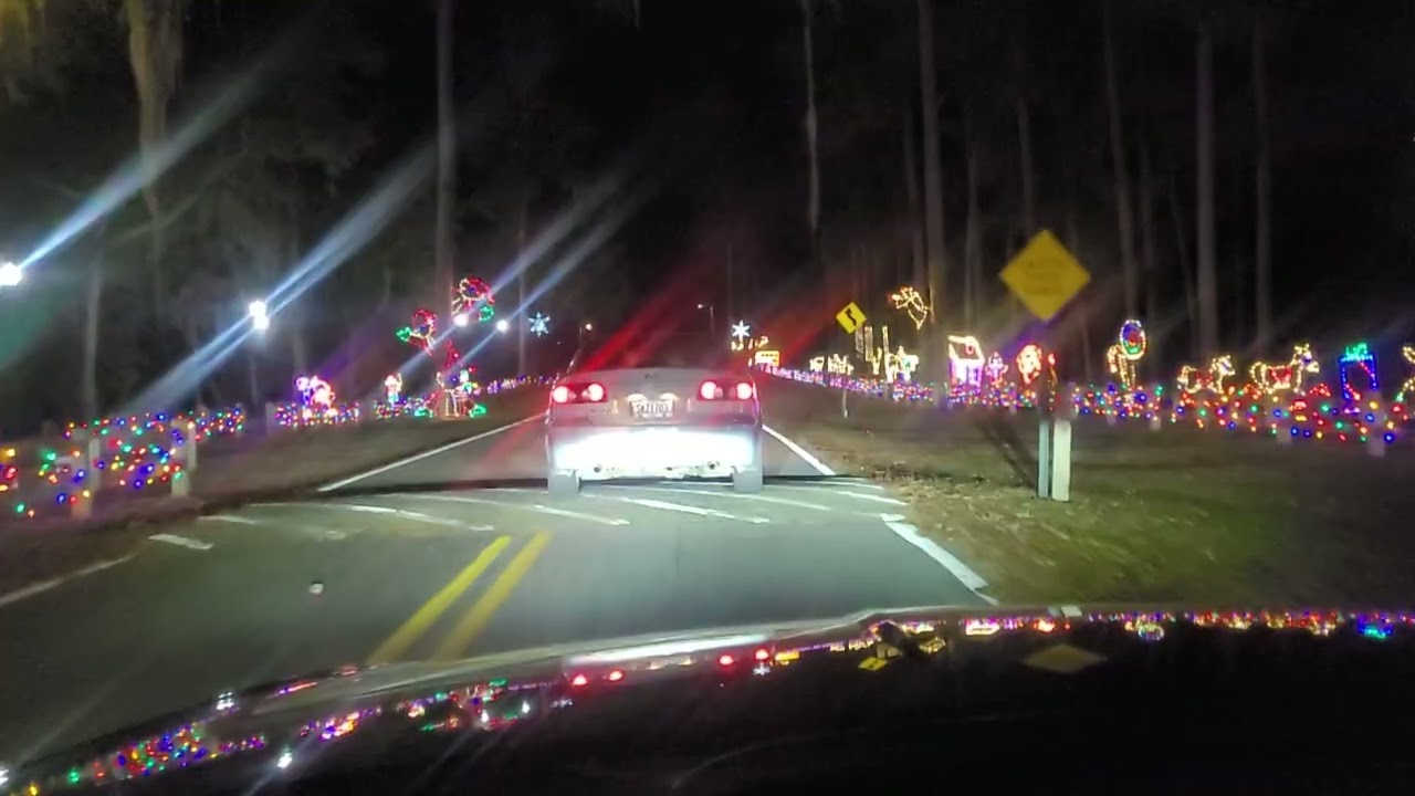 Christmas lights at night