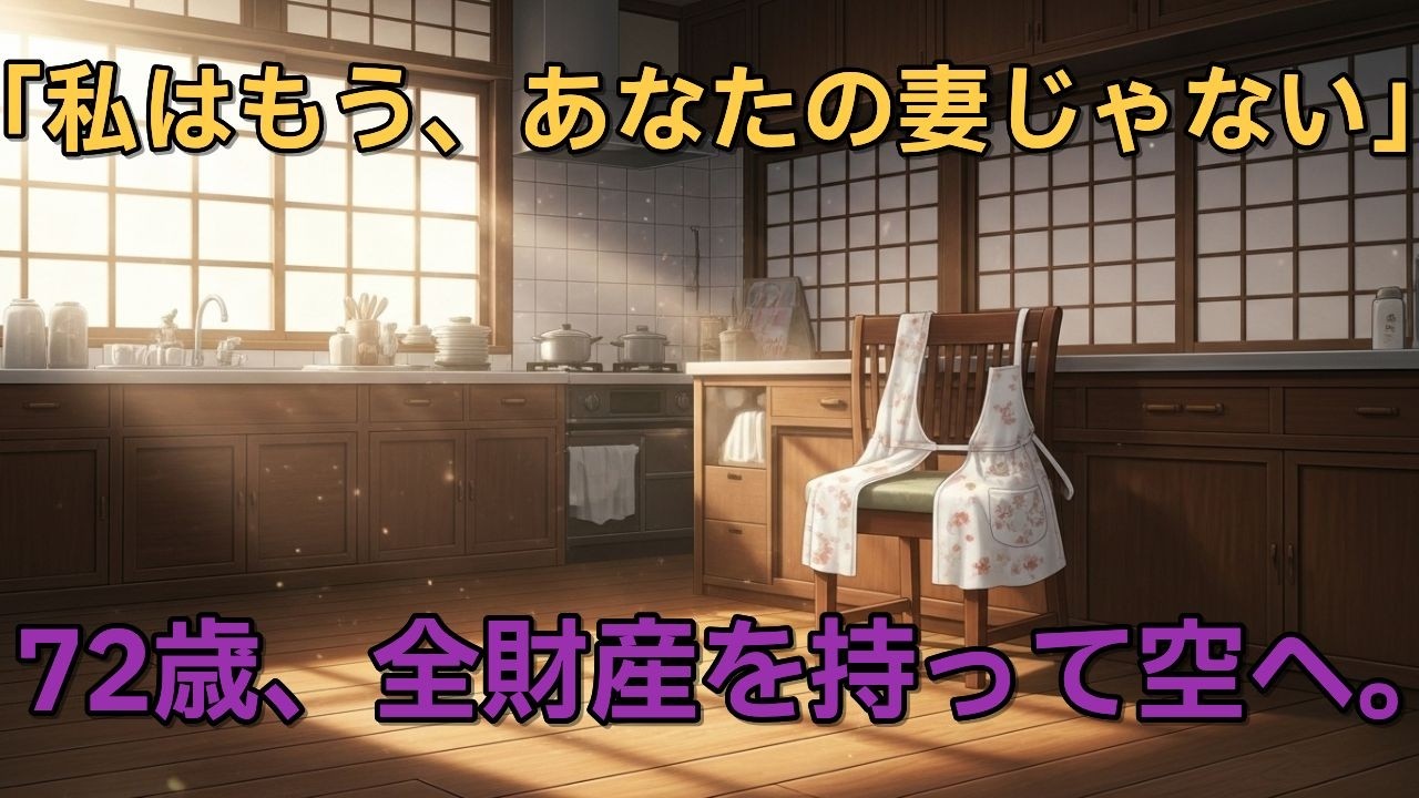 72歳で全財産を持ち出した母、空港まで追ってきた夫に放った衝撃の一言