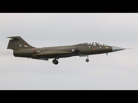 Landing CF-104D Starfighter LN-STF at Leeuwarden Air Base