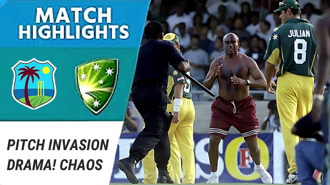 ⁣Pitch Invasion Drama! Chaos on Last Ball at Georgetown | Australia vs West Indies 1999 Tied Match