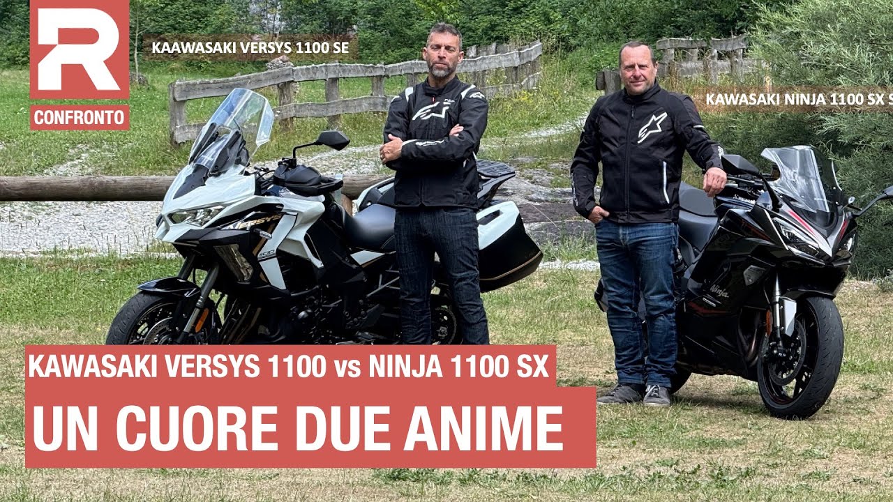 Kawasaki Ninja 1100 SX SE VS Kawasaki Versys 1100 SE prova - meglio Sport Touring o Crossover?