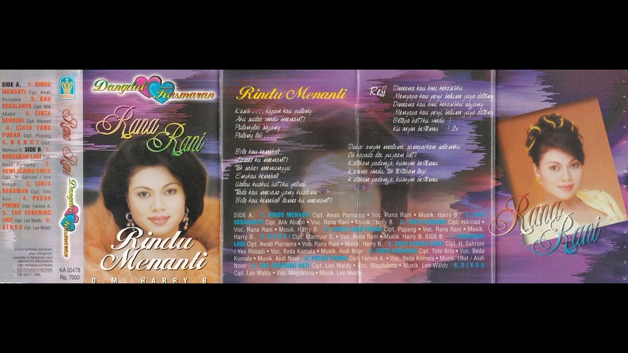 Rana Rani - Rindu Menanti (Original Full Album) #mahkotarecord - YouTube