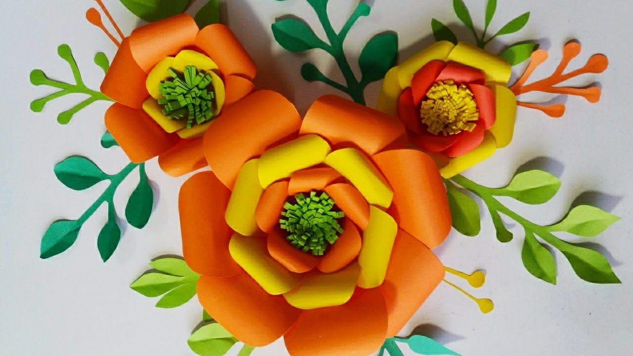 3D Paper Flowers Craft