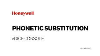 VoiceConsole Phonetic Substitution