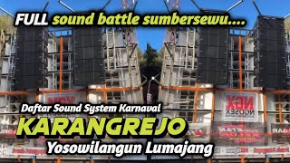DAFTAR SOUND KARNAVAL KARANGREJO YOSOWILANGUN LUMAJANG / Hadir Brewog Nanda audio 🔥