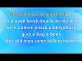 Karaoke  Rhymes - This Old Man