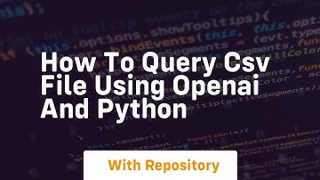 How to query csv file using openai and python