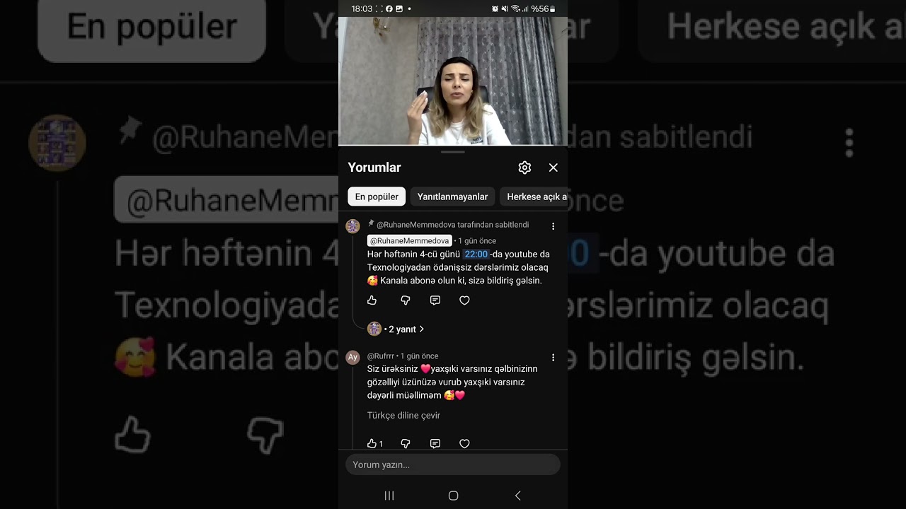 Ödənişsiz dərsimizin sonunda, bir neçə dəqiqəlik poeziya🥰