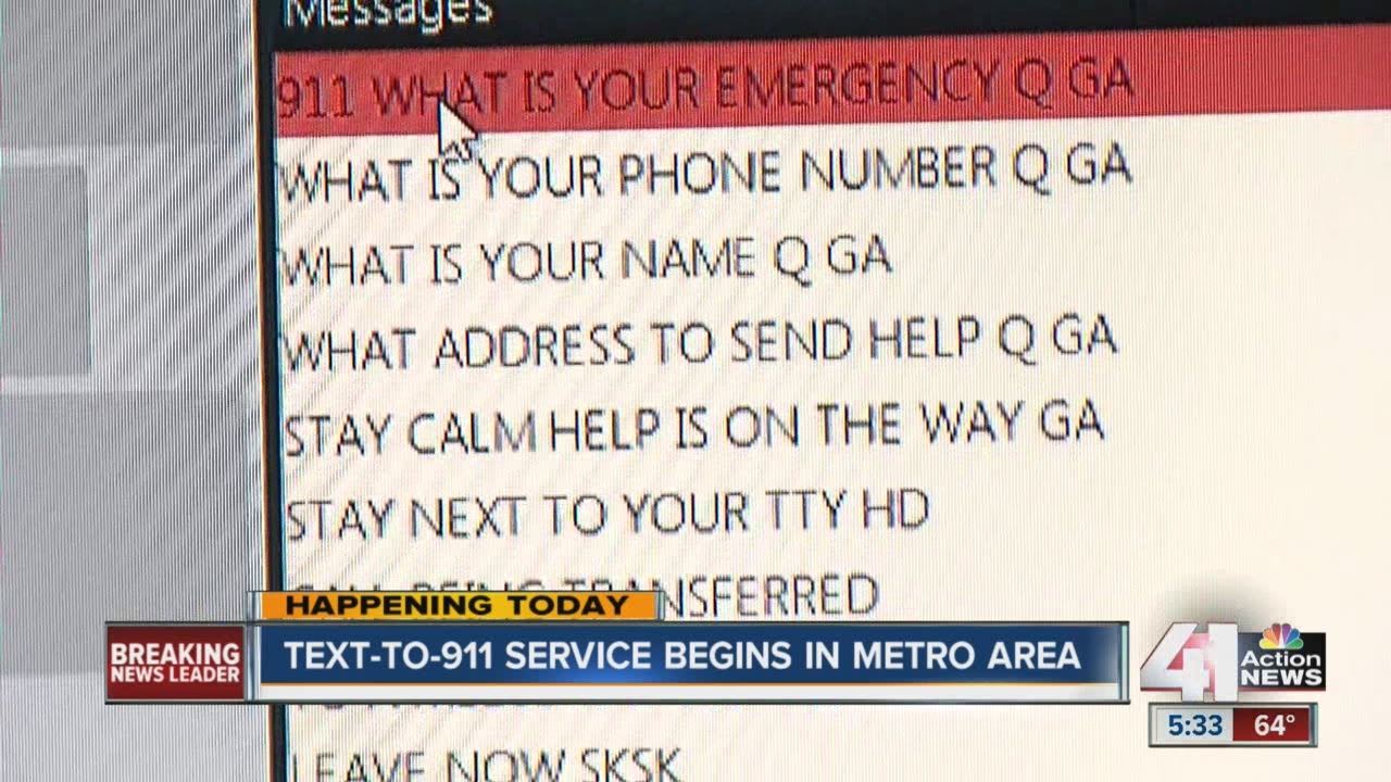 Text-to-911 service begins in metro area - YouTube