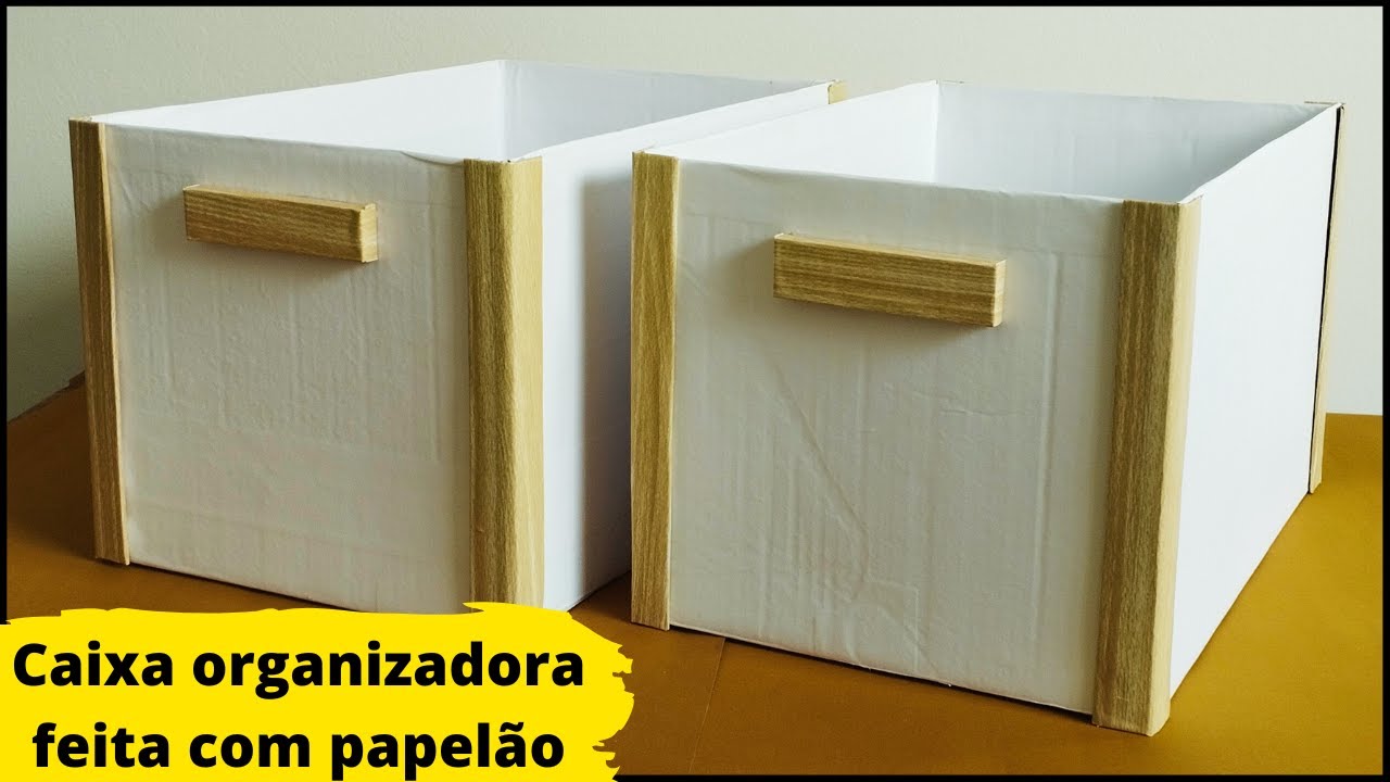 DIY | COMO FAZER CAIXA ORGANIZADORA COM PAPELAO | IDEIA 10