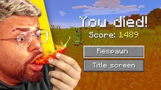 TAKE DAMAGE = EAT SPICY CHILLI in Minecraft!