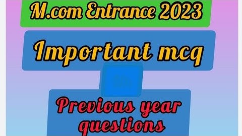 M.com entrance 2023 ।। #M.commcq #hpum.com #Gstmcq