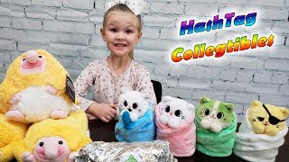 Kitty Burrito Toy Scavenger Hunt! Opening Hashtag Collectible Toys!