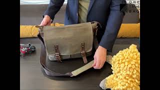 Сумка через плечо One True Bag. Модель № 44 оливкового цвета.