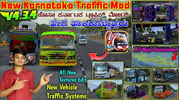 Bussid V4.3.4 Updated Karnataka Traffic Mod In Kannada 🤩 New Traffic Mod For Bussid V4.3.4 Kannada