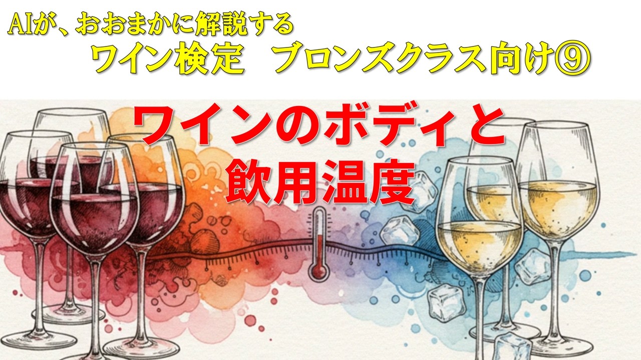 ワイン検定ブロンズクラス向け⑨ ワインのボディと飲用温度