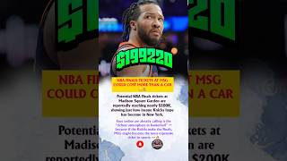 NBA FINALS TICKETS AT MSG COULD COST MORE THAN A CAR 😳💰