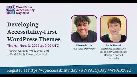 Developing Accessibility-First WordPress Themes