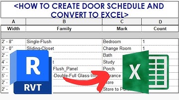 How to Export Revit Schedules to Excel